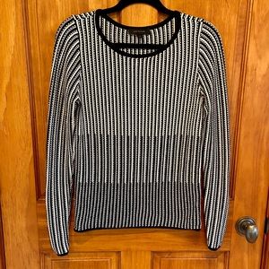 Ann Taylor Vertical Striped Fitted Top